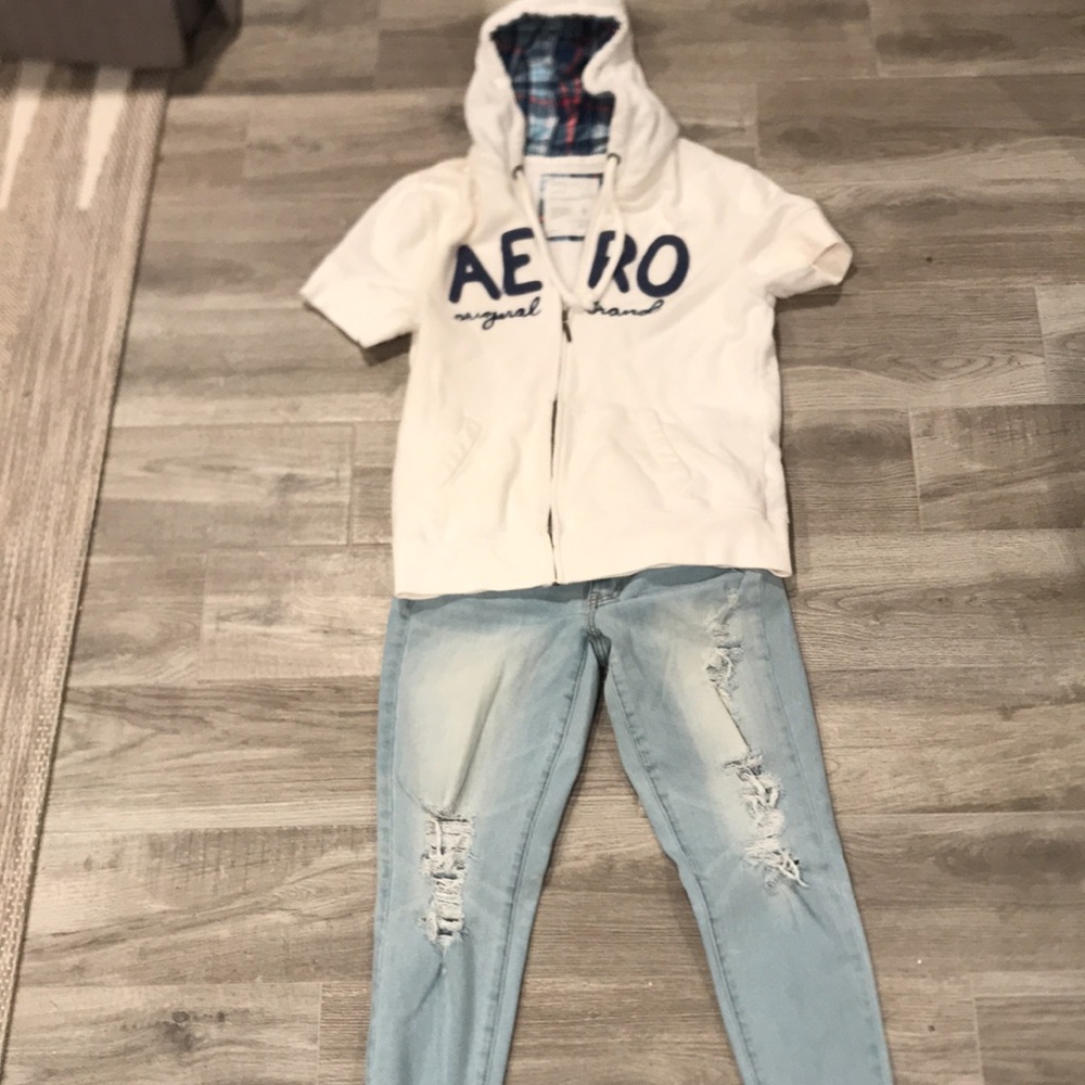 Aeropostale short sleeve hoodie